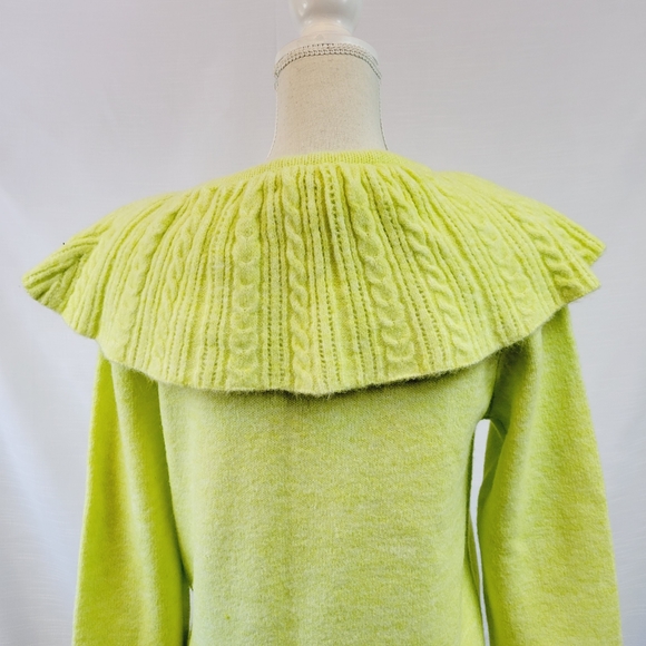 NWOT Calligraphie Neon Wool Blend Sweater Small - Picture 7 of 9